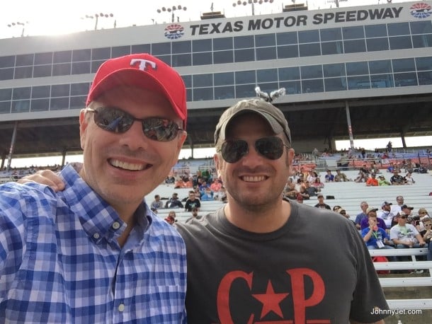 Johnny Jet and Lee Abbamonte at Texas Motor Speedway for NASCAR’S Duck Commander 500 
