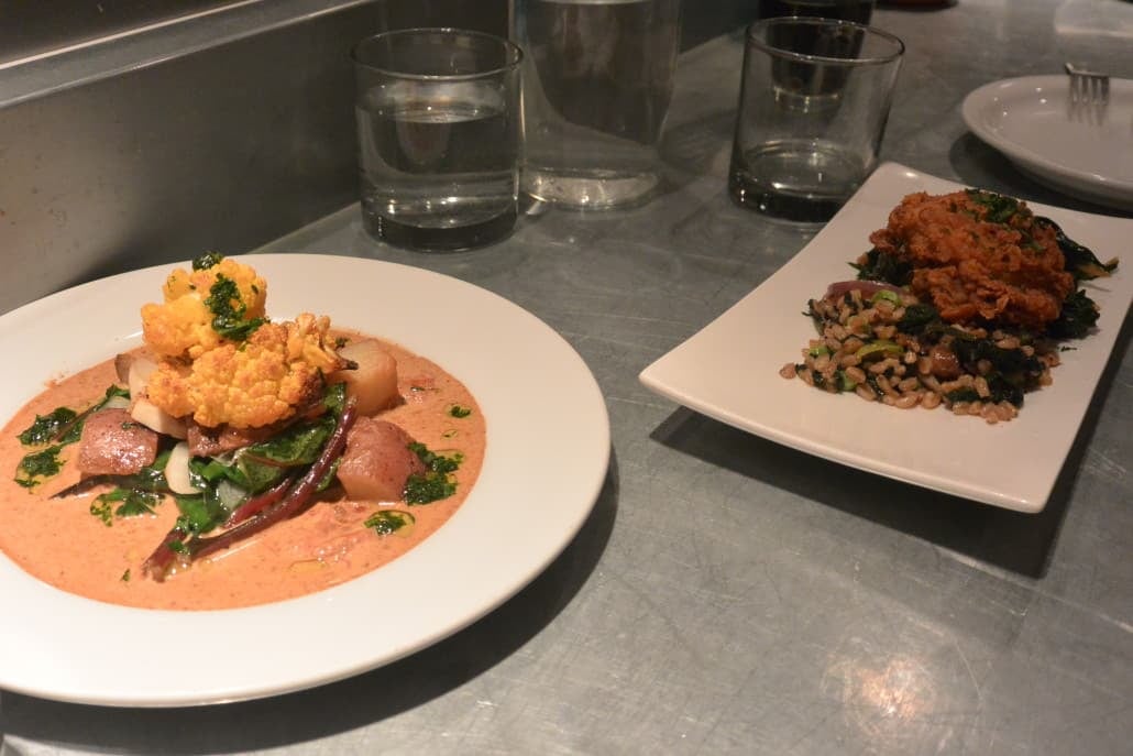 Signature fried chicken and spice roasted cauliflower