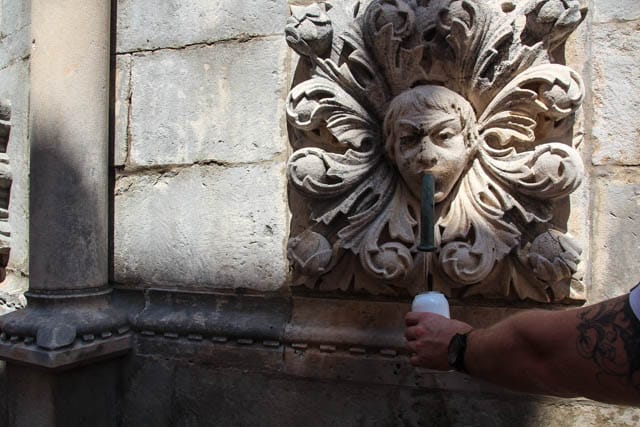 Water to drink straight from the Onofrio fountain in Dubrovnik