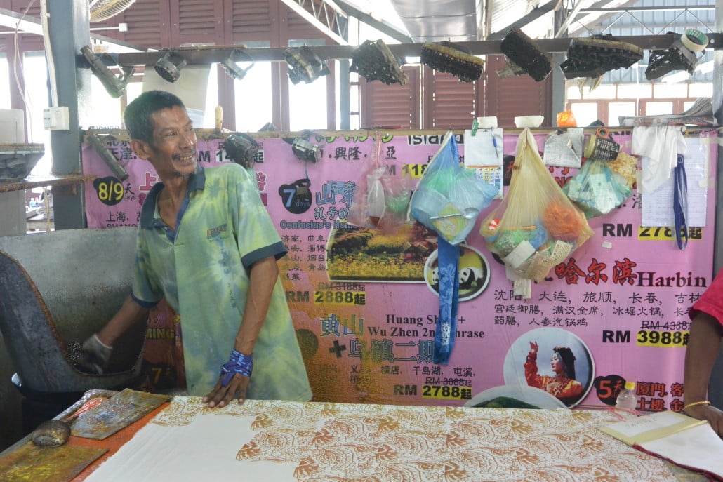 Batik-printing demonstration