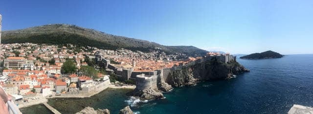 Dubrovnik overlooking the azure Adriatic Sea