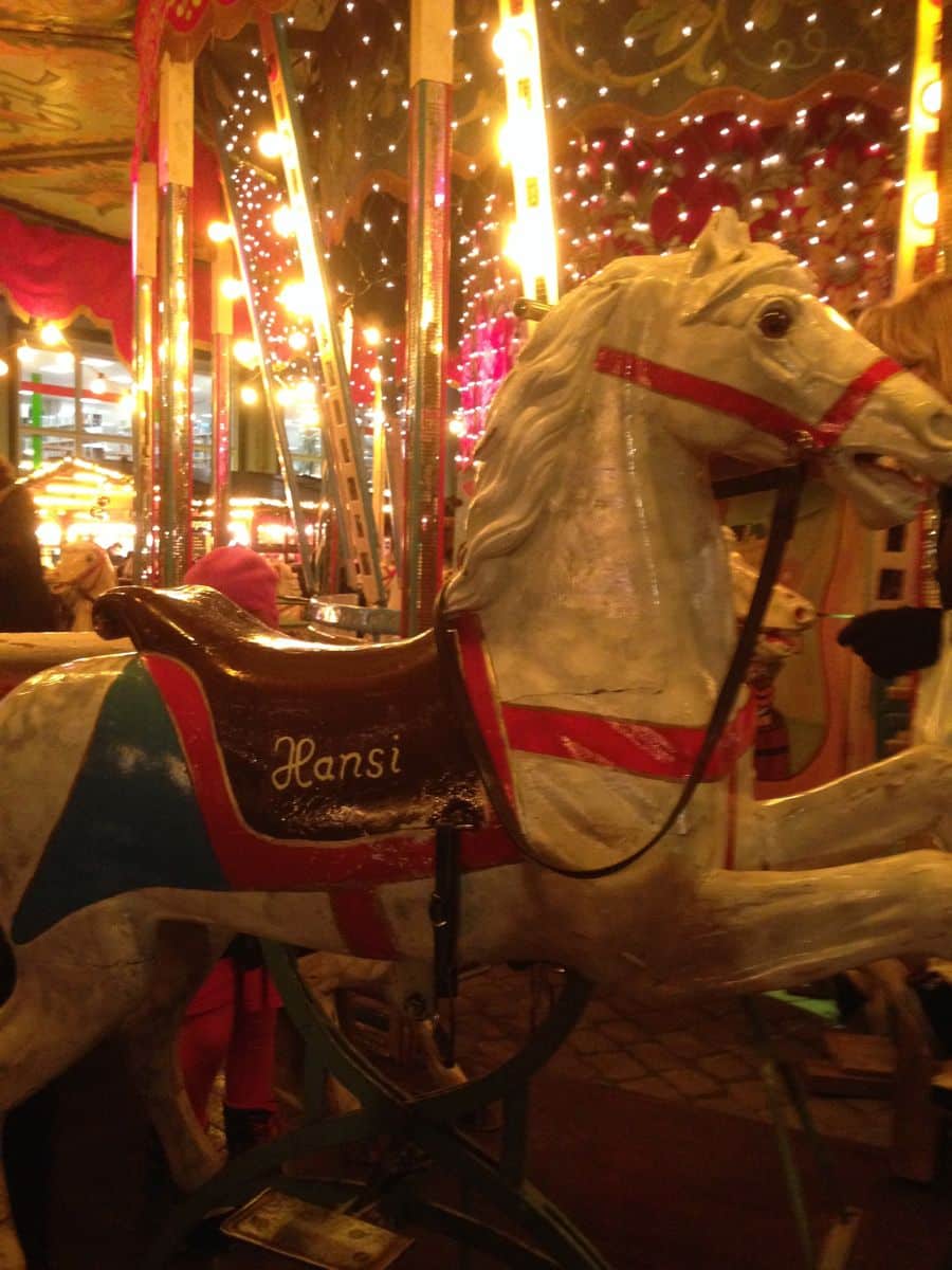 Carousel horse at market