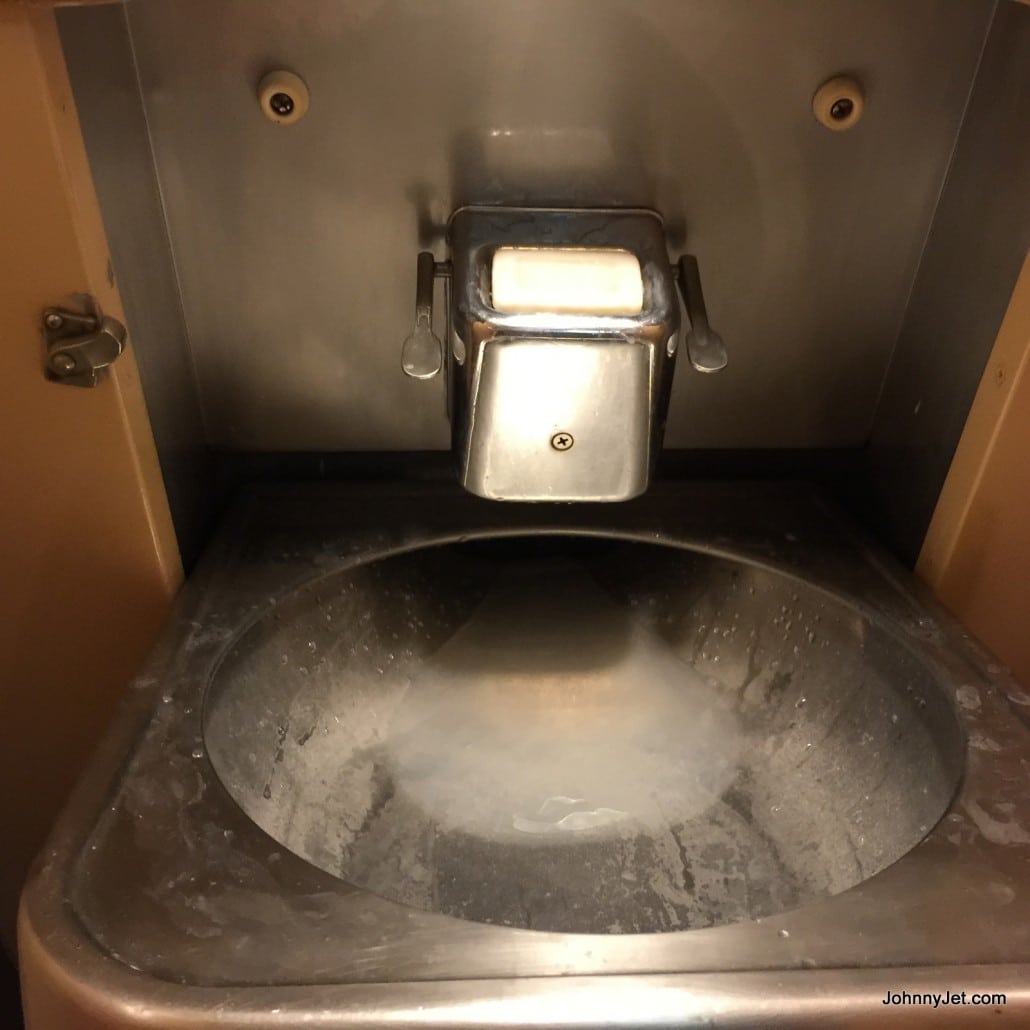 Bathroom sink on Pullman Rail Journeys 