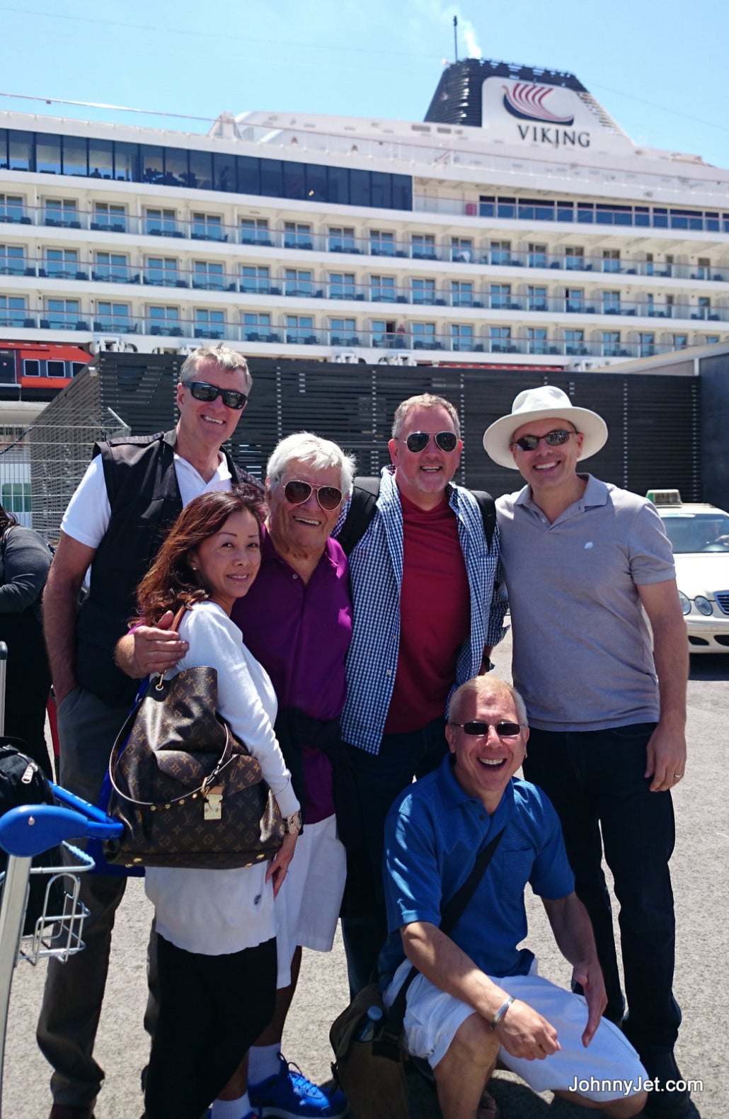 Ran into other travel bloggers while boarding Viking Star in Lisbon,