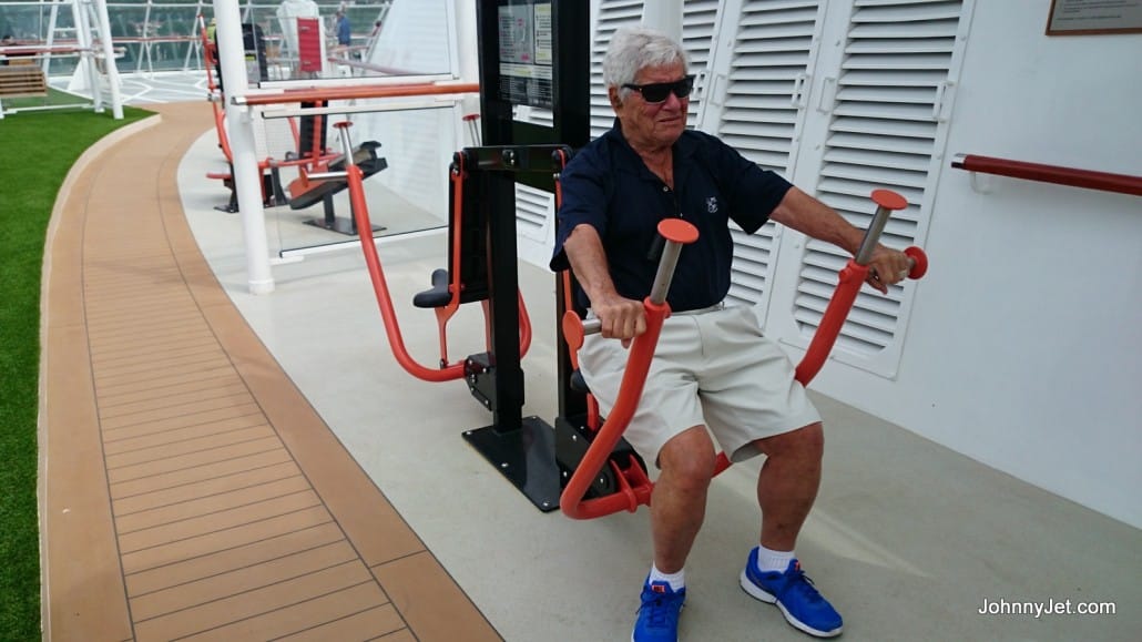 Outdoor gym on Viking Star