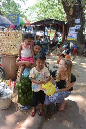 In Ponpyan village with two of the sweetest Burmese children