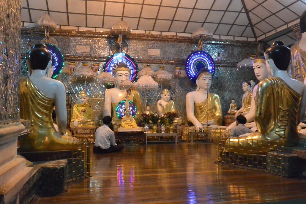 Inside the Shwedagon Pagoda