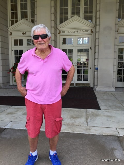 Dad outside of Roosevelt Spa