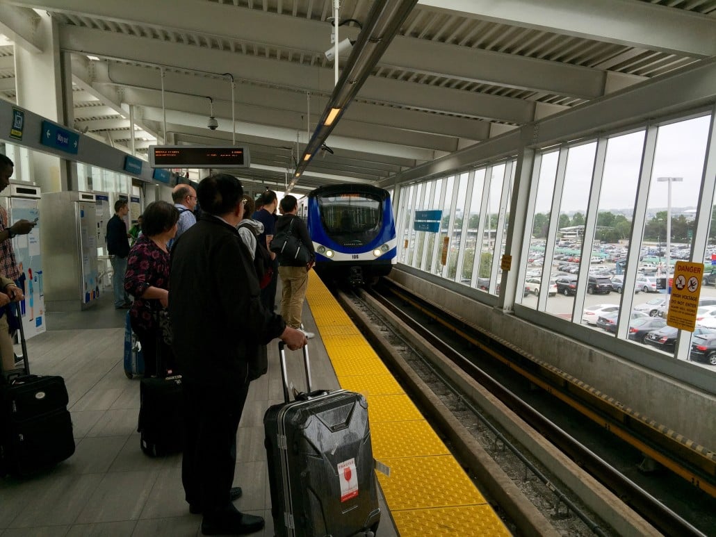 Canada Line train to YVR