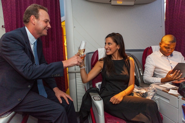 With Qatar Airways' own Master of Wine, James Cluer (Credit: Russ Kuhner)