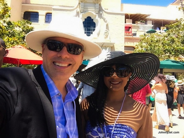 Johnny Jet & Natalie at Opening Day at the Del Mar Racetrack