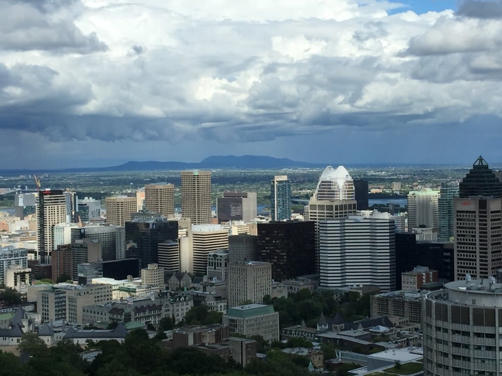 View of Montreal from its namesake, Mont Royal