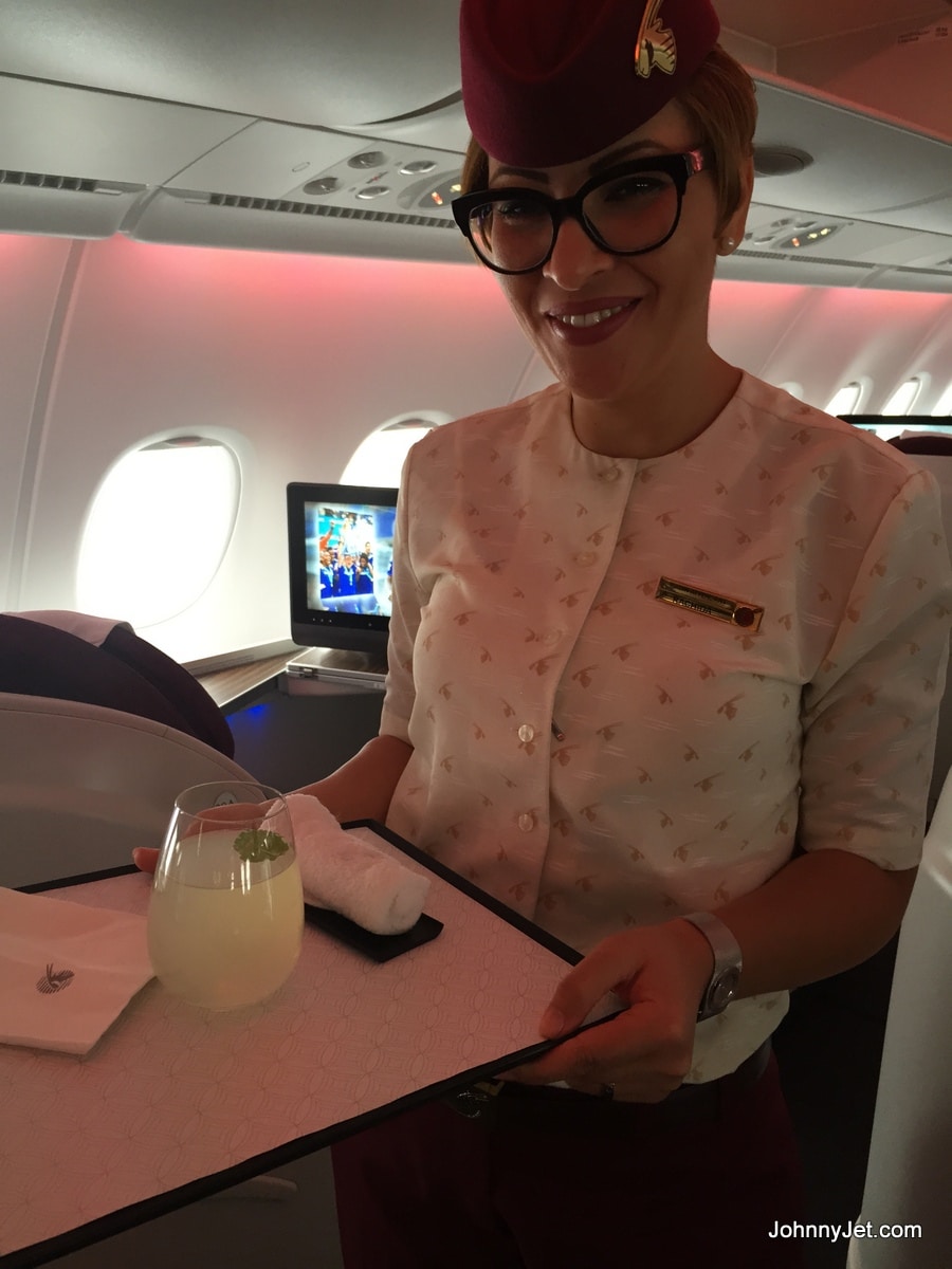 Flight attendant on Qatar Airways A380