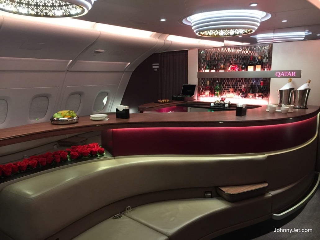 Bar on Qatar Airways A380