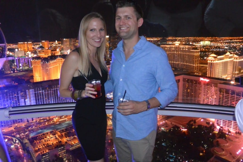My boyfriend and I at the top of the High Roller