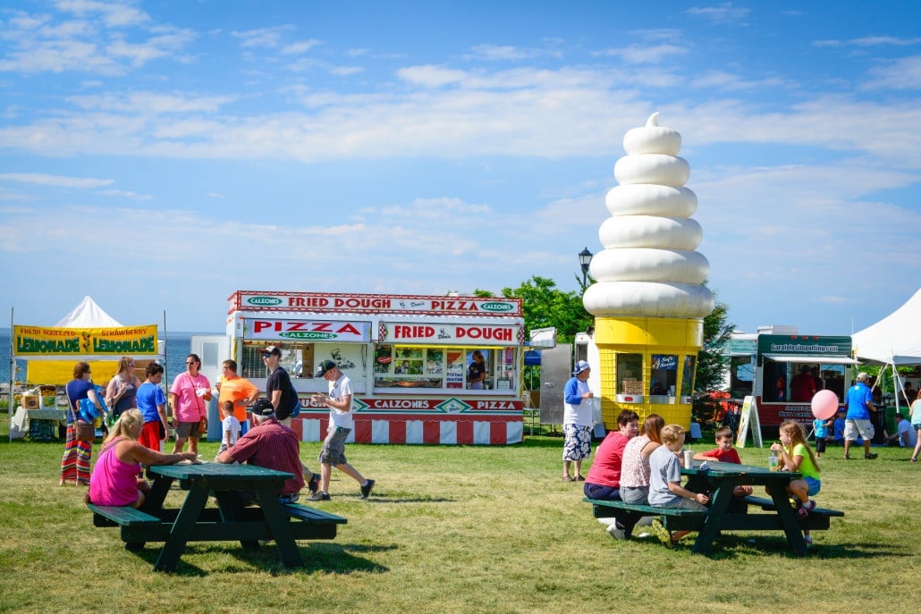 Harborfest, an annual four-day festival featuring the work of local artisans, carnival rides and games, live music, and food of all kinds