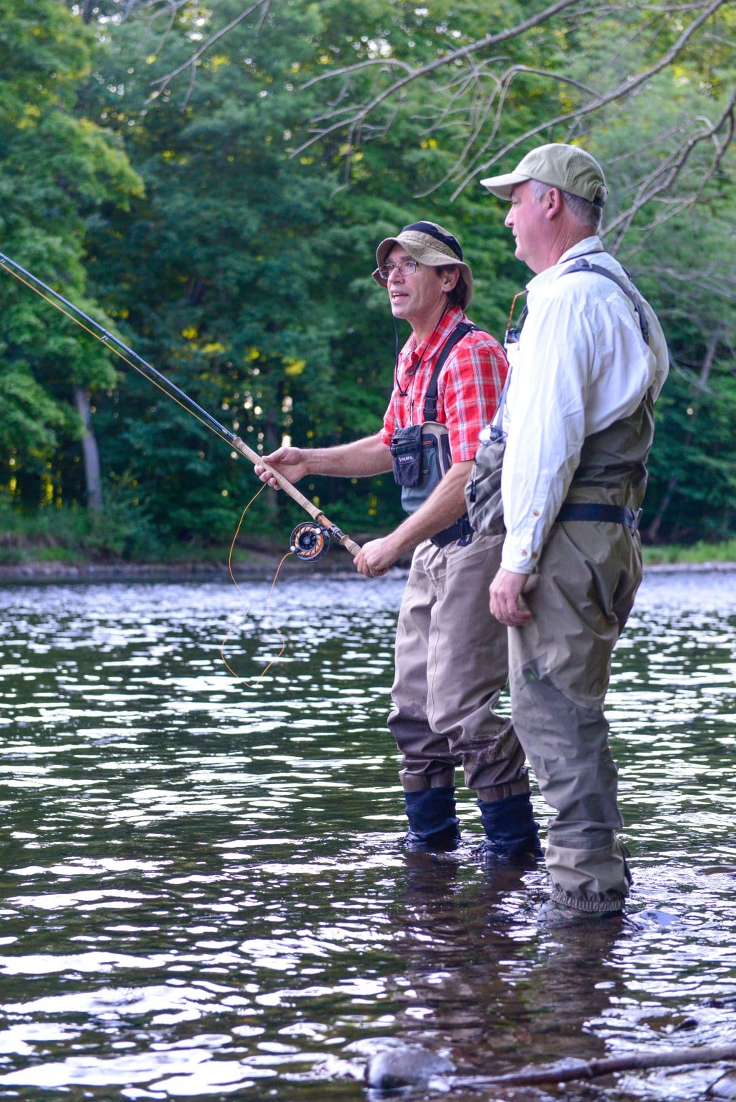 Private fly-fishing lessons at dawn on Salmon River