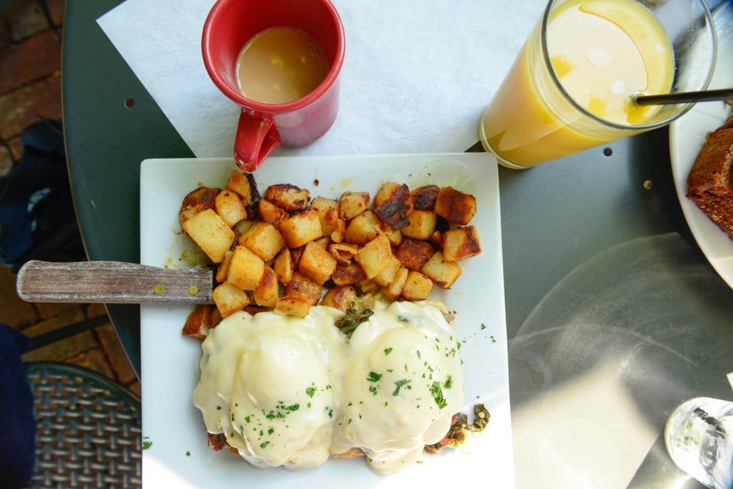 After the creme brulee French toast, our favorite at Tin Pan Galley was the Everything New York Eggs Benedict