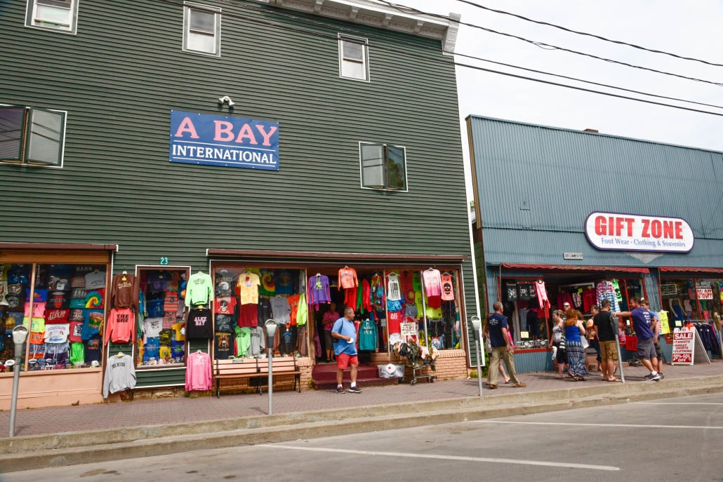 No shortage of gift shops line Main Street in Alexandria Bay