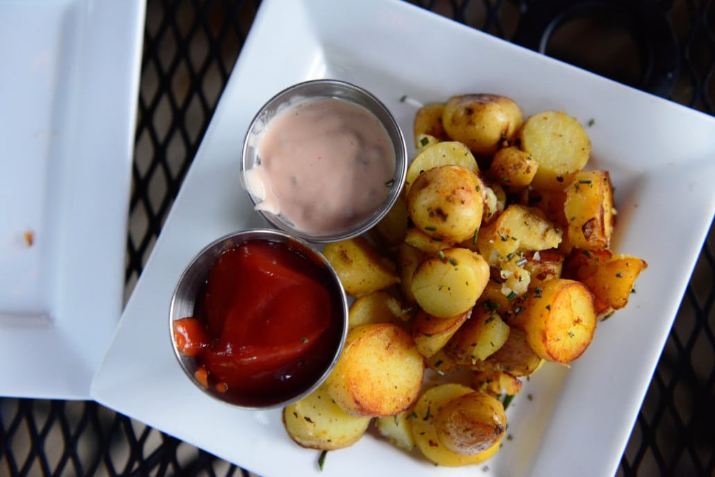 Roasted potatoes with Bella's homemade 1000 Island dressing