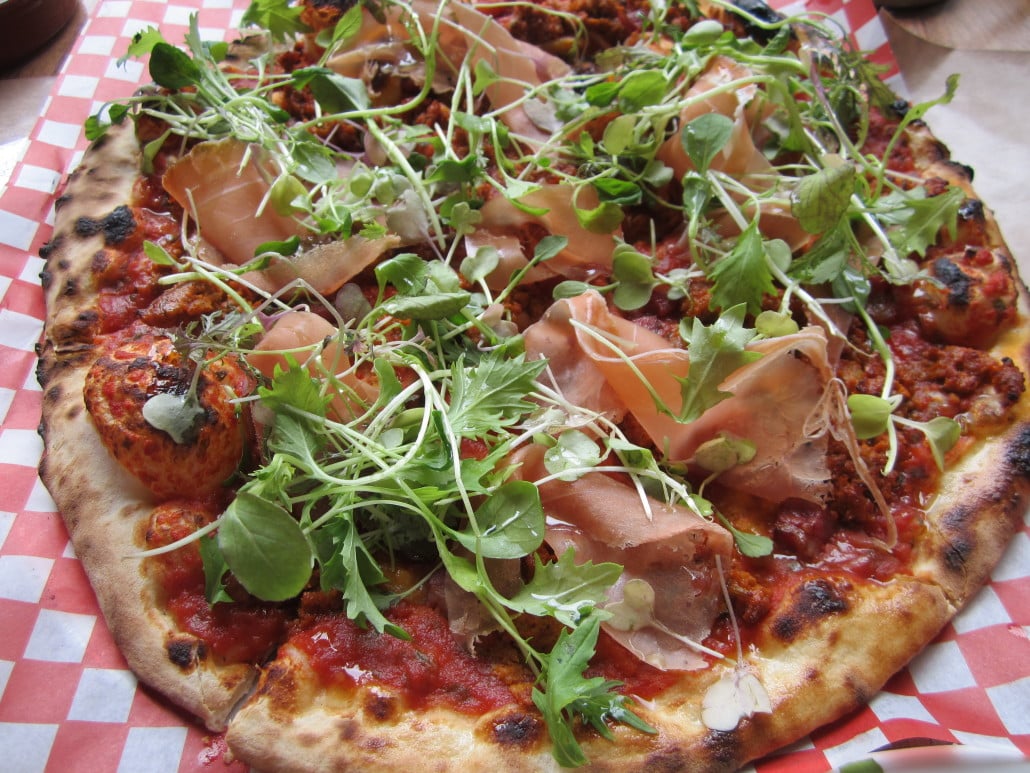 Brick oven pizza at Riversdale Deli Charcuterie