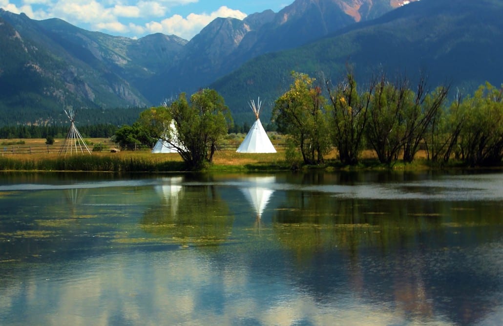 Teepees in the rear of the Ninepipes Museum of Early Montana (Credit: Bill Rockwell)