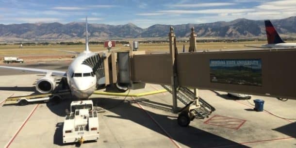 United Airlines at the Bozeman Airport