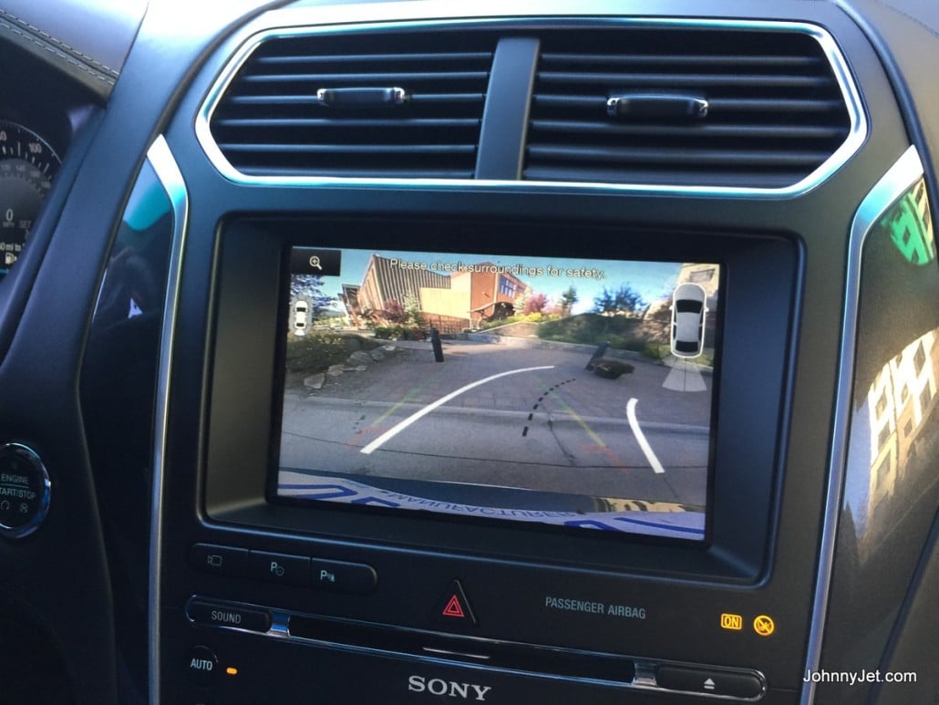 Ford’s 2016 Explorer Platinum rear view camera with washer