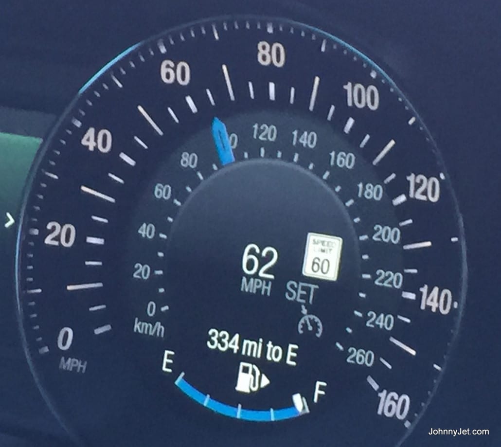 Ford’s 2016 Explorer Platinum odometer that has the speed limit is listed