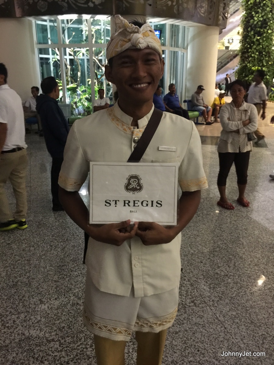 St Regis Hotel Bali Airport Greeter