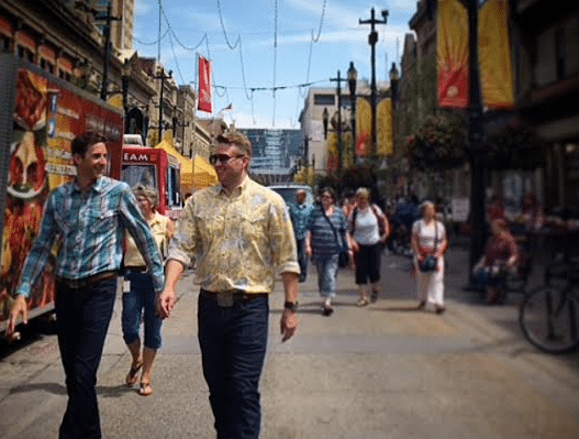 People walking down Stephen Ave (Credit: Trishna Patel)