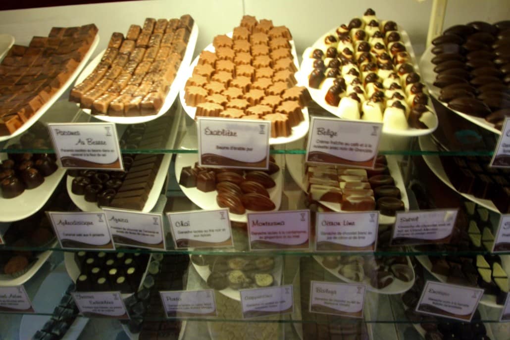 Chocolate case at Erico chocolaterie (Credit: Bill Rockwell)