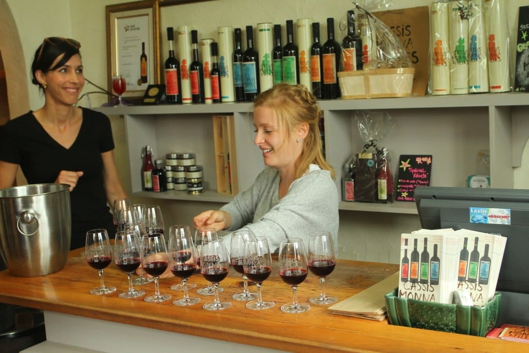 Tasting room at Cassis Monna (Credit: Bill Rockwell)