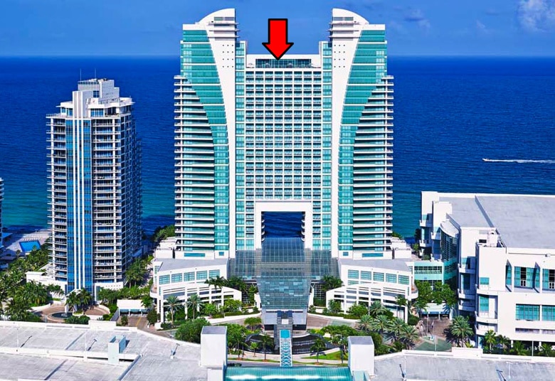 Here's the location of the private event space on the 36th floor