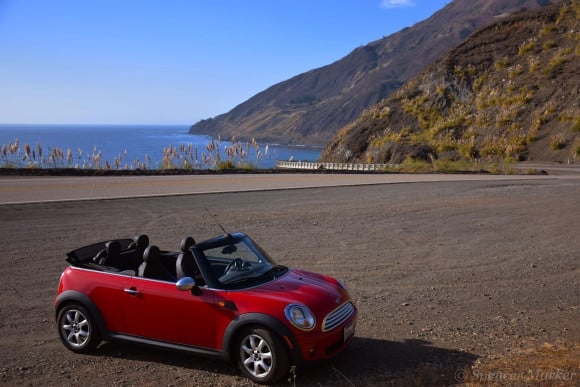 My MINI enjoying the open road and scenic PCH views
