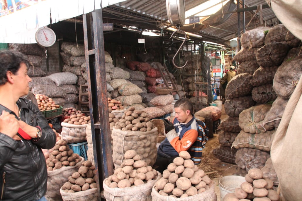 Potato vendor in Bogotá