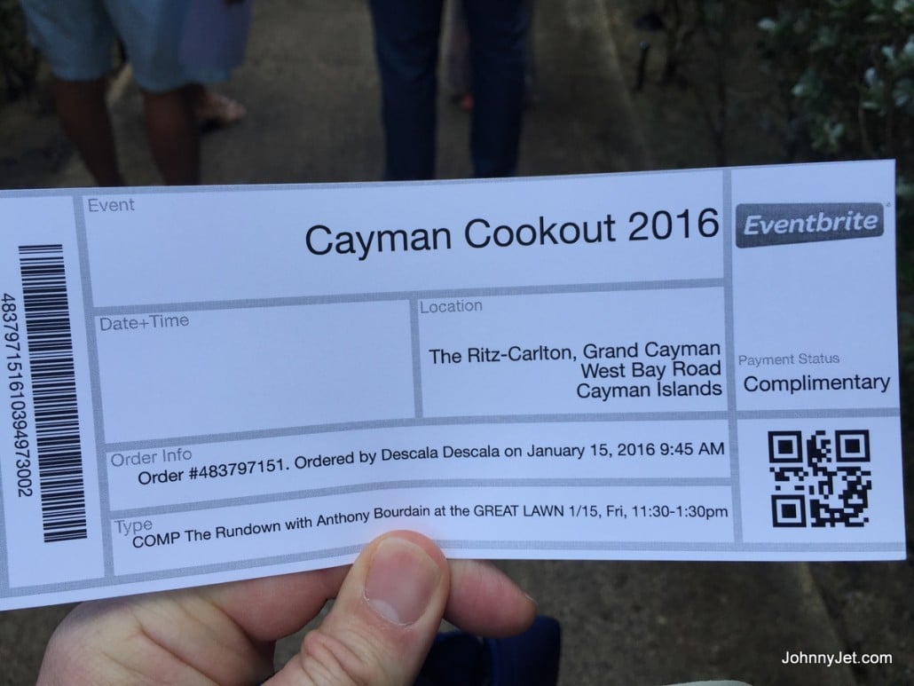 Ticket to 2016 Cayman Cookout