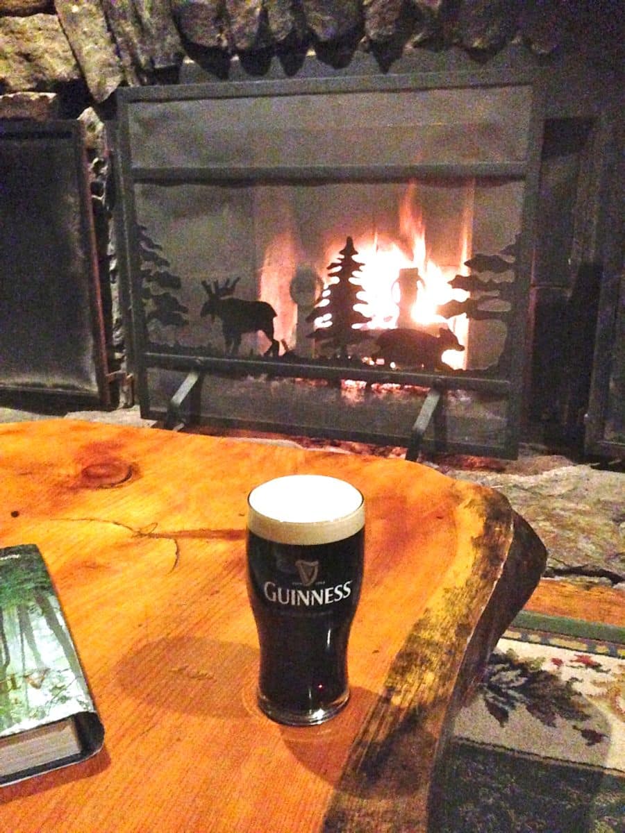 Guinness time at the Inn at Long Trail