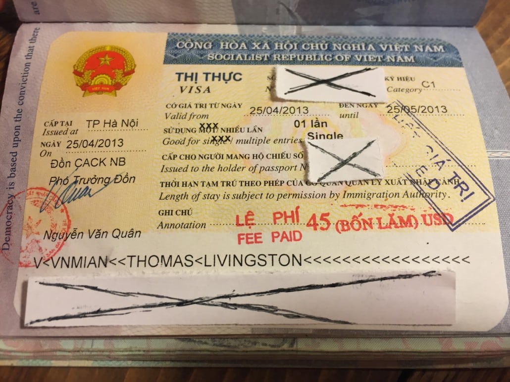 My Vietnam visa on arrival