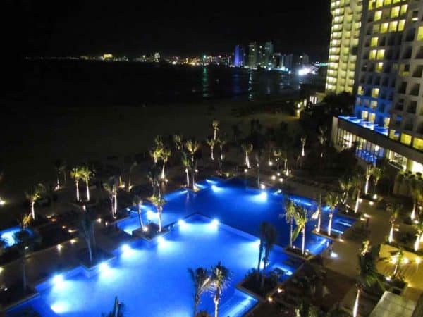 Hyatt Ziva Cancun nighttime view