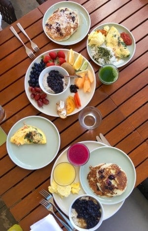 Our buffet bounty with French toast still to come