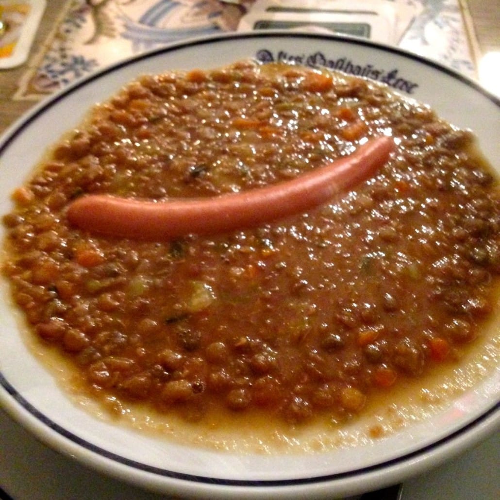 Bean soup at Altes Gasthaus Leve 