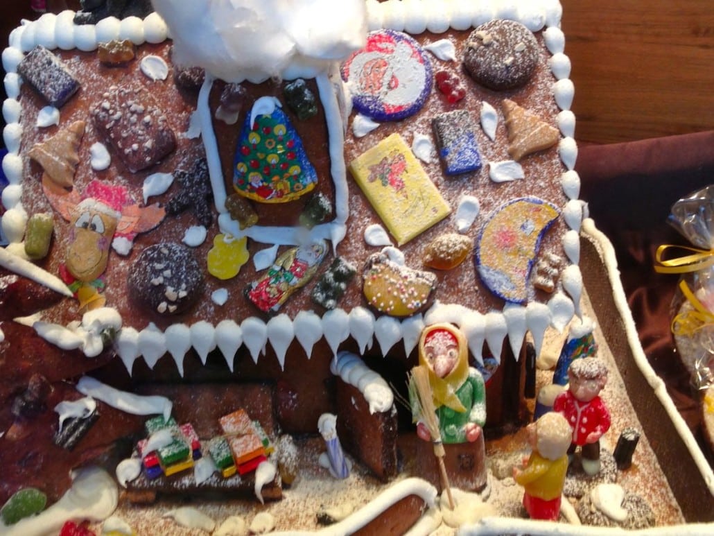 Café Kleimann gingerbread house with witch
