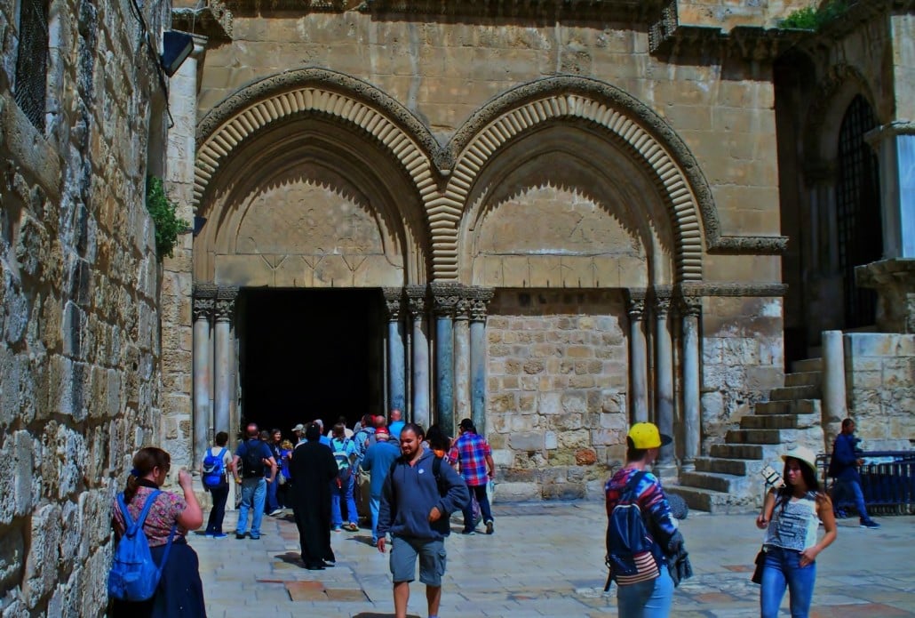 Entrance to the Church of the Holy Sepulcher