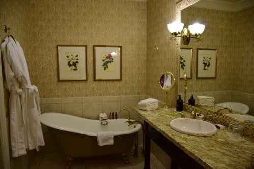 The bathroom at the Napa River Inn was just perfect