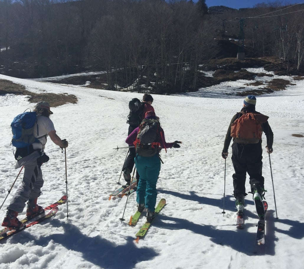 Backcountry skiers at Mad River Glen
