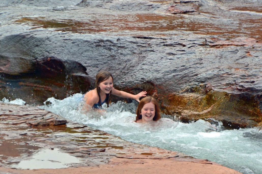 My daughters enjoying Slide Rock State Park