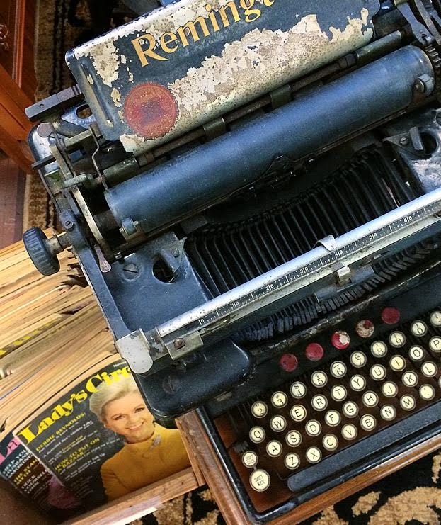 The boutique stores in downtown Arroye Grande are filled with gems like this vintage typewriter and collection of Lady's Circle magazines from the 60s