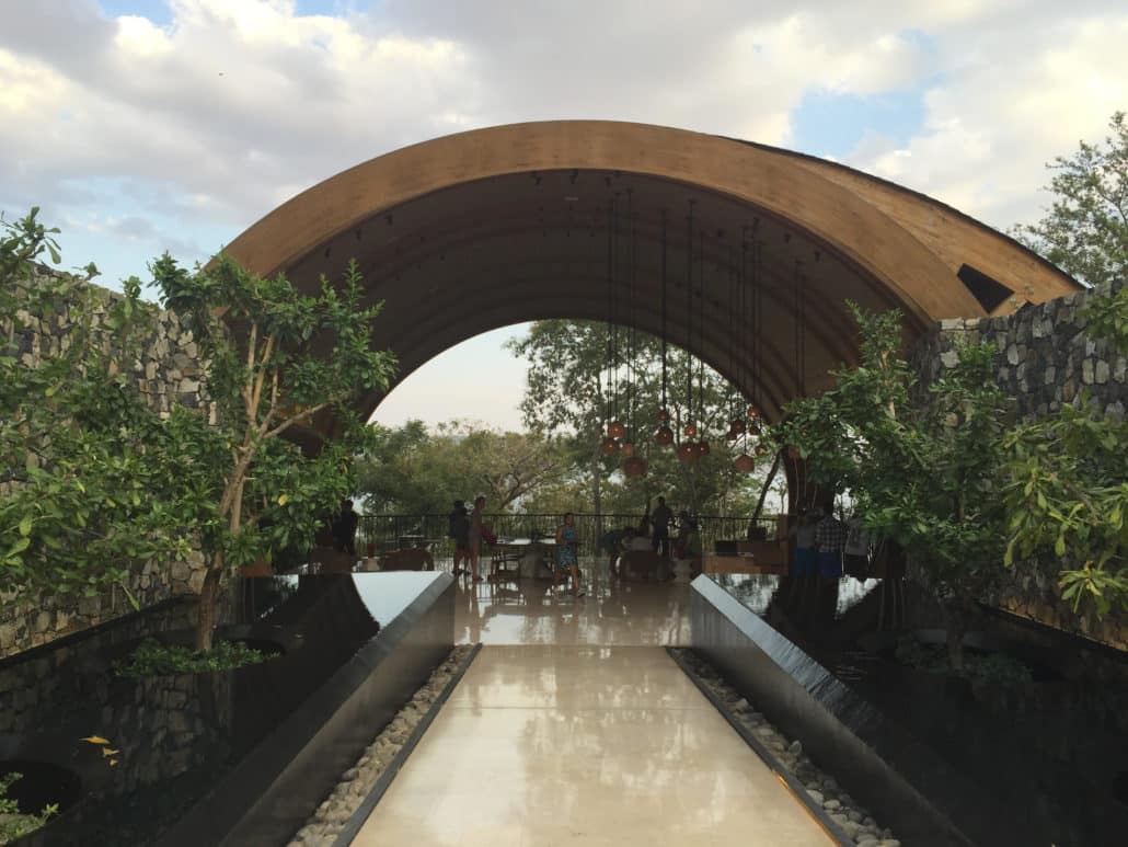 Open-air lobby entrance at the Andaz Peninsula Papagayo Resort