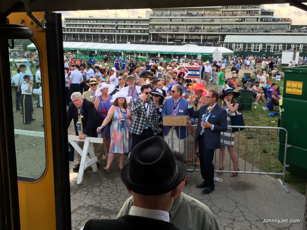 I love how the drunk leader of American Commercial Barge Line tour tries to cut a bunch of seniors for the shuttle at KY Derby.